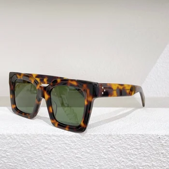 Солнцезащитные очки в черепаховой оправе женские квадратные солнцезащитные очки в ацетатной оправе