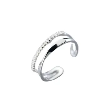 Оригинальные кольца BLIVE из стерлингового серебра 925 пробы с двойными линиями CZ Для женщин, свадебные Обручальные серебряные женские кольца, изысканные ювелирные изделия