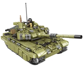 Основные боевые танки Т-90, кирпичи, Российская военная модель, строительные блоки, игрушки для взрослых, Креативные строительные подарки для детей