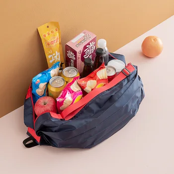 Портативная хозяйственная сумка, складная продуктовая сумка на одно плечо, эко-сумка из супермаркета для покупок, поездок на пикник и в спортзал