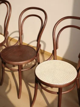 Комната для сбора древесины/Sonate ton стул Обеденный стул из массива дерева, плетеный из лозы стол со спинкой, домашний средневековый стул