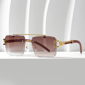 2023 Новые Бескаркасные солнцезащитные очки Ocean Piece Модные очки в ретро-коробке Солнцезащитные очки Man