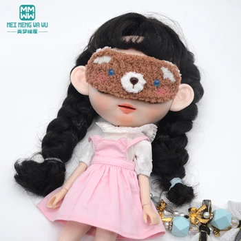 Аксессуары для куклы Blyth, модная плюшевая маска для глаз, розово-бело-коричневая, для подарка для девочек Azone OB FR.