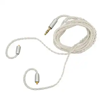 Замена кабеля наушников из посеребренной меди с 8-многожильной оплеткой для звукового кабеля наушников для SE215, SE315 для UE900 hot