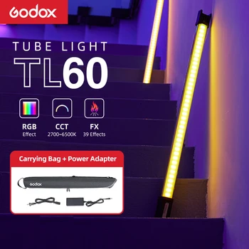 Ламповый светильник Godox TL60 Pavo Tube Light RGB для цветной фотосъемки Ручной светильник-стик с приложением дистанционного управления для фотографий, видео, видеоблогов