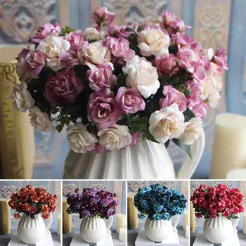 Искусственные розы 3D Не вянут, яркое многоцветное украшение для дома