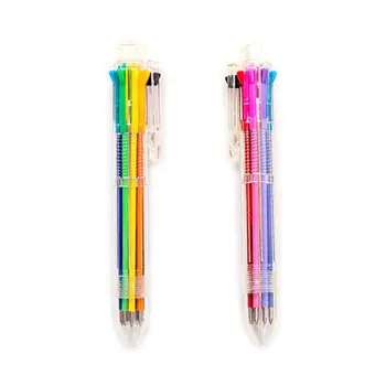 для креативной многоцветной шариковой ручки Lovely Канцелярский пресс 8-цветная масляная ручка для рисования