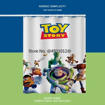 2023 Disney Toy Story Занавеска для душа, водонепроницаемая занавеска для ванной с 3D милым мультяшным рисунком, с крючками для декора ванной комнаты, детские подарки