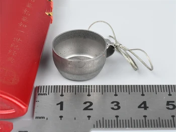 Модель металлической чайной чашки в масштабе 1/6 для 12-дюймовых фигурок, аксессуары для тела DIY