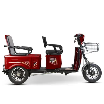 Трехколесный электрический трехколесный велосипед с литиевой батареей на 3 колеса 60 В 1000 Вт 22A для перевозки взрослых и пожилых людей
