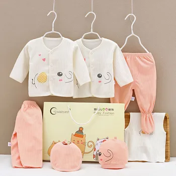Комплекты детской одежды из хлопка для девочек, новая одежда для новорожденных, костюм с рисунком для маленьких мальчиков, желтый, синий, розовый