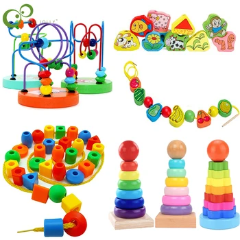 Подарок на день рождения ребенка, Рождество, Новый год, Игрушки для детей, детские развивающие игрушки, Деревянные игрушки, Раннее обучение по методу Монтессори WYW