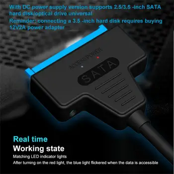 Для пк USB Кабель Easy Drive Адаптер для жесткого диска Интеллектуальный режим сна USB-концентратор Usb2.0 Линия Easy Drive Usb 2.0 Кабель-адаптер Sata 2023