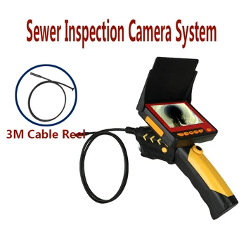 Диаметр катушки кабеля 3 м, 8,2 мм, Система камер для осмотра трубопровода и обзор камеры 60 градусов и регулируемый 6 ИК-светодиодов