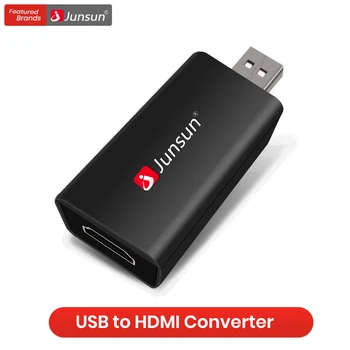Junsun USB-HDMI-совместимый адаптер Display Port HDMI-совместимый мужской порт Usb-HDMI Адаптер Видео Аудио для Junsun Radio