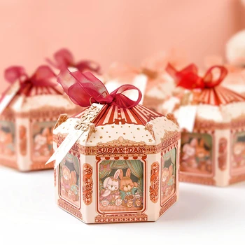 Коробки конфет для детского душа для оформления вечеринки по случаю Дня рождения, коробка драже для крещения, Роскошная элегантная подарочная коробка, креативные свадебные сувениры для гостей