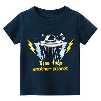 Футболки с героями мультфильмов для мальчиков и девочек, детская футболка с принтом динозавра для мальчиков, детская летняя футболка с коротким рукавом, Хлопковые топы, одежда