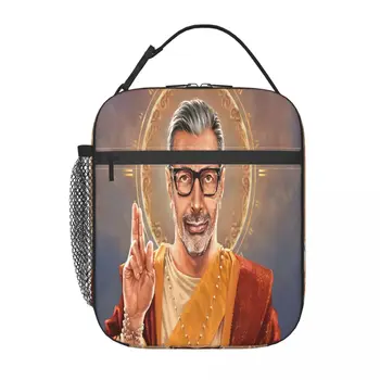 Святой Джефф Голдблюмский Джефф Голдблюм Оригинальная Религиозная картина Мем Термоизолированная сумка для ланча Контейнер для хранения