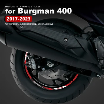 Наклейки на Колеса Мотоцикла Burgman 400 Аксессуары Водонепроницаемая Наклейка на Обод для Suzuki Burgman AN 400 AN400 2017-2023 2021 2022 Полоса