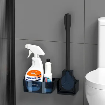 Силиконовая щетка для унитаза, Настенный очиститель, Держатели для хранения, Автоматическое открывание и закрывание, Инструменты для чистки ванной Комнаты, Аксессуары для туалета