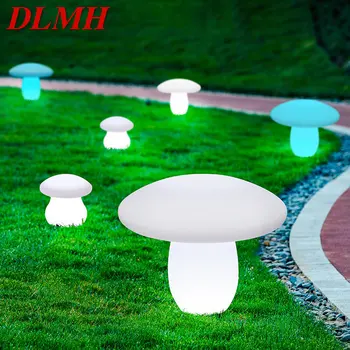 Уличные грибовидные газонные лампы DLMH с дистанционным управлением White Solar 16 цветов, водонепроницаемые IP65 для украшения сада