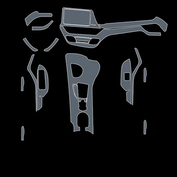 Наклейка для салона автомобиля, Центральная консоль, Дверная панель навигации Air Gear для Toyota CHR C-HR 2018-2023 Прозрачная Защитная пленка