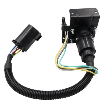Разъем для подключения прицепа RV, удлинительный кабель для прицепа, адаптер с кронштейном, преобразователь американского 4-контактного разъема в 4 + 7-контактный разъем
