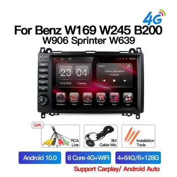 Мультимедийный автомобильный радиоприемник Android 11 для Mercedes Benz B200 Viano Vito W639 Sprinter Navigatio GPS