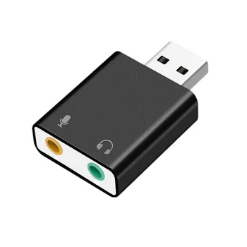 USB-кабель аудио звуковая карта 7,1-канальный преобразователь USB в разъем 3,5 мм микрофон звуковая карта гарнитура адаптер виртуального микрофона
