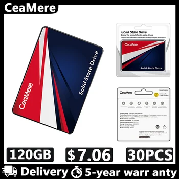 CeaMere Sata 30ШТ SSD 120 ГБ SMI Master Controller 2.5 SSD 128 ГБ 256 ГБ 480 ГБ Используется для ноутбуков и настольных компьютеров
