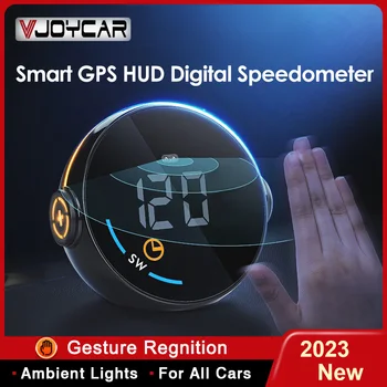 Vjoycar 2023 Новейший смарт-GPS Цифровой спидометр Интеллектуальный дизайн HUD-часов Автоматическое распознавание жестов на дисплее для всех автомобилей
