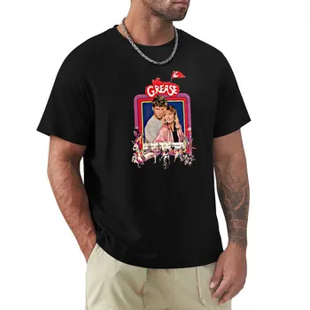 Футболка Grease 2 с классическим фильмом 80-х, черная футболка, футболка для мальчика, топы больших размеров, мужские забавные футболки с графическим рисунком.